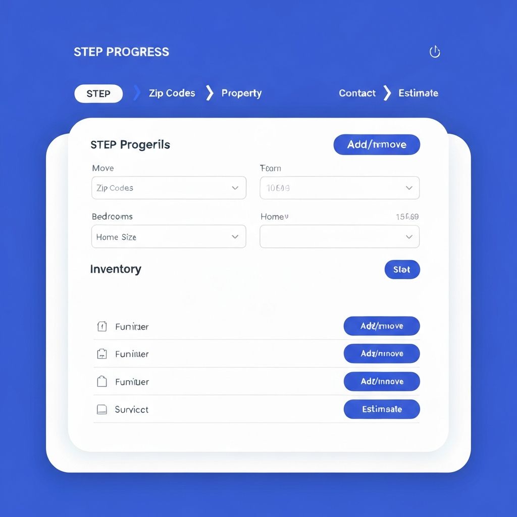MovingPro+ smart quote calculator interface